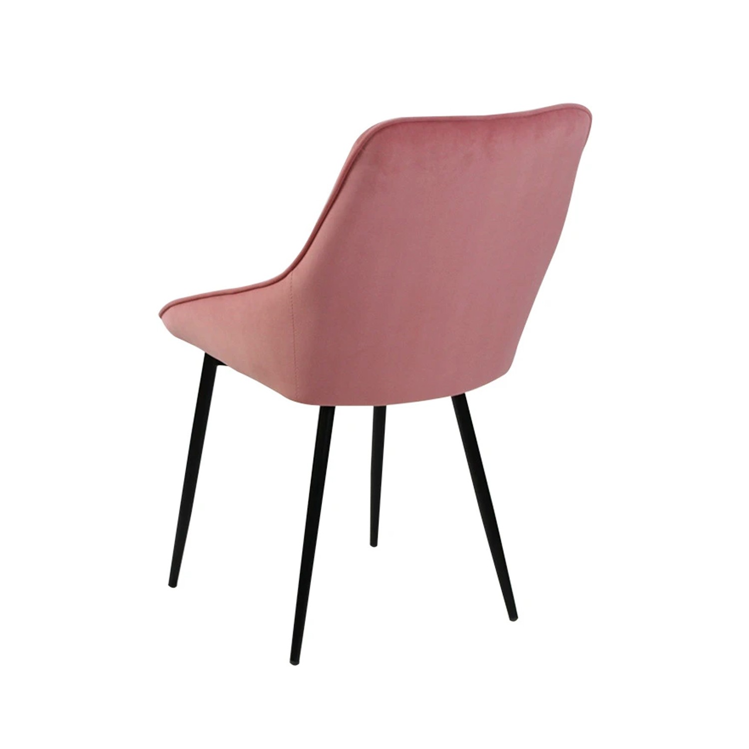 Chaise de salle à manger ou de restaurant en tissu rose avec dossier