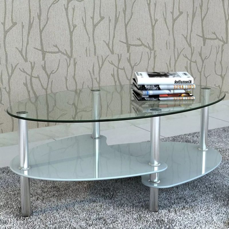 Acheter Table Basse Ovale en Verre pas cher.