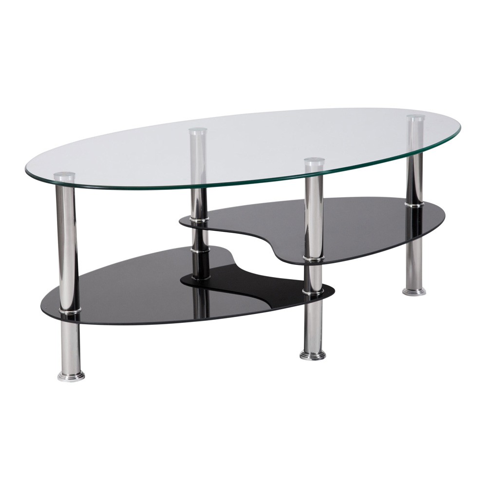 Acheter Table Basse Ovale en Verre pas cher.