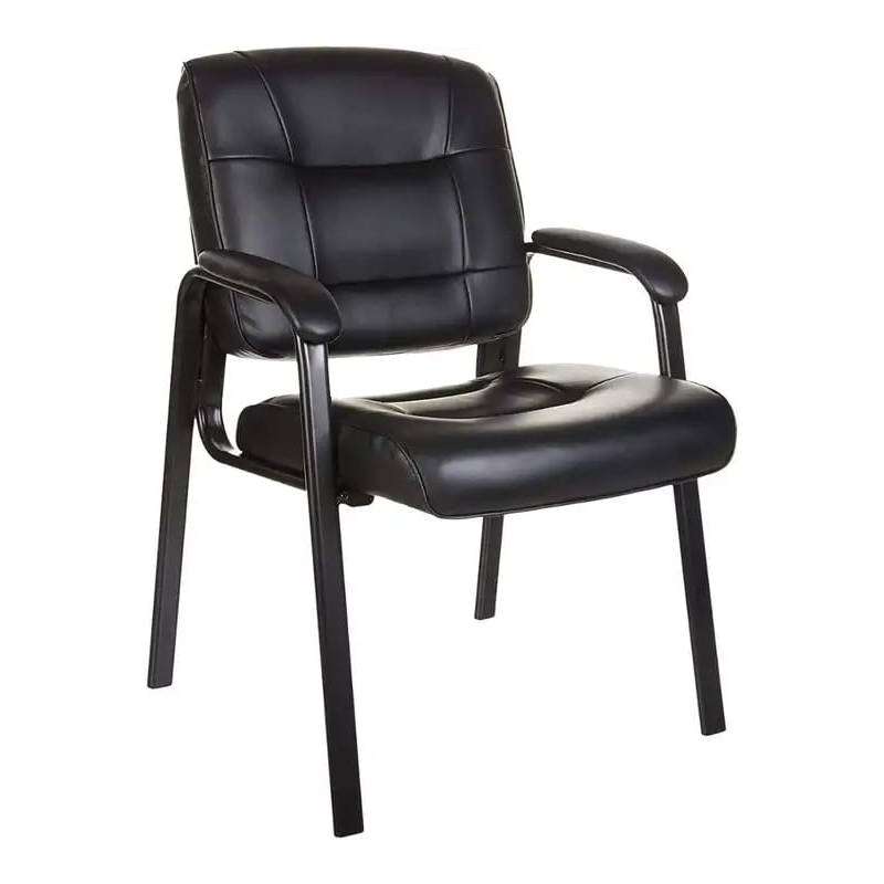 Chaise d’Attente Noire avec Cadre Métallique – Bureau et Salon de Beauté Dakar Sénégal