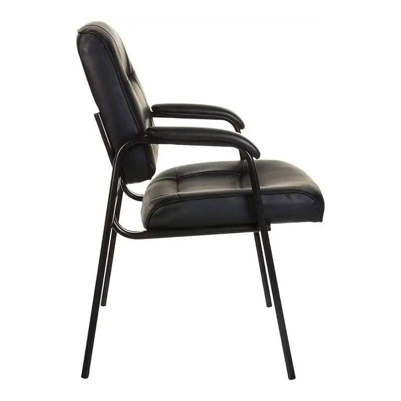 Chaise d’Attente Noire avec Cadre Métallique – Bureau et Salon de Beauté Dakar Sénégal